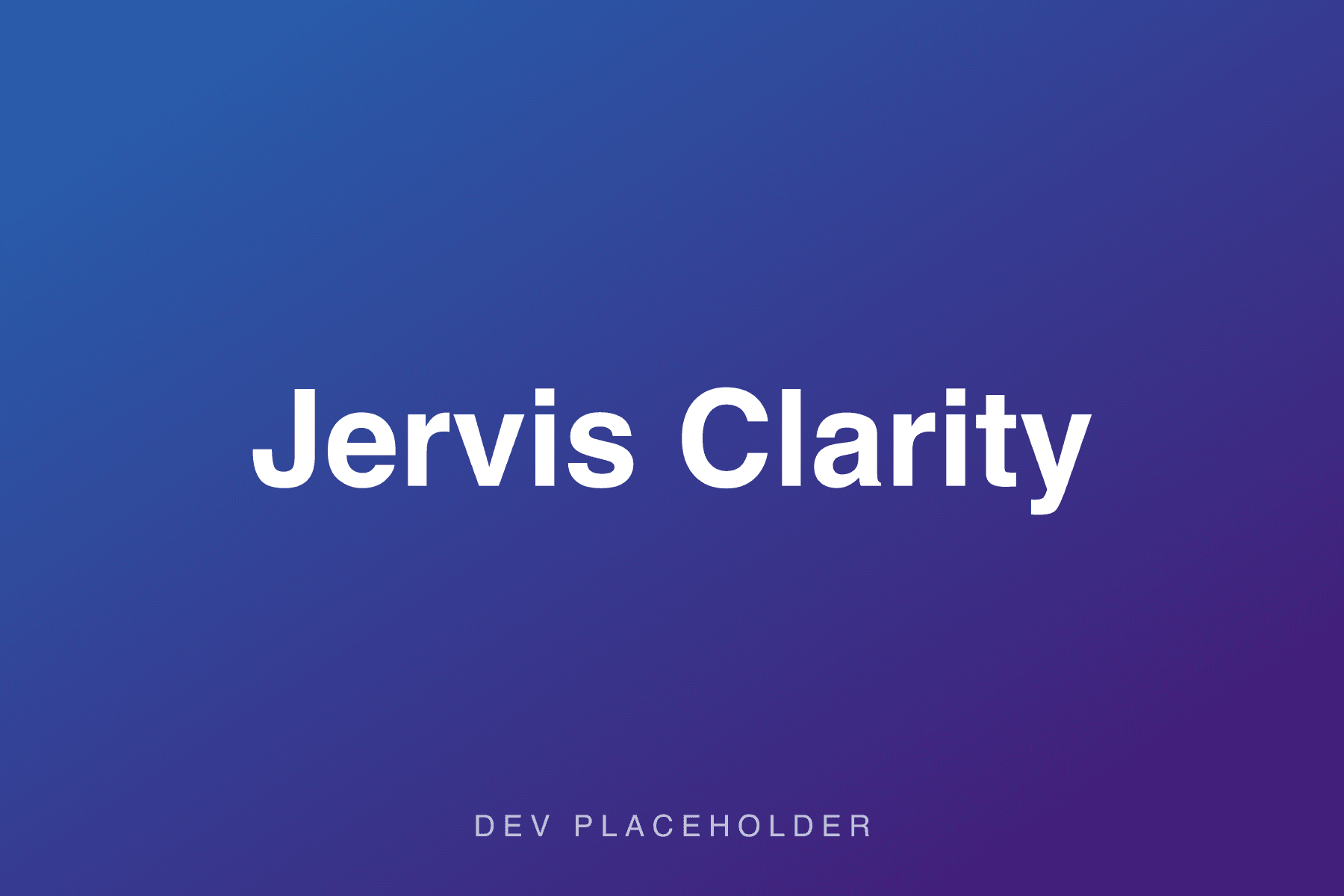 Jervis Clarity