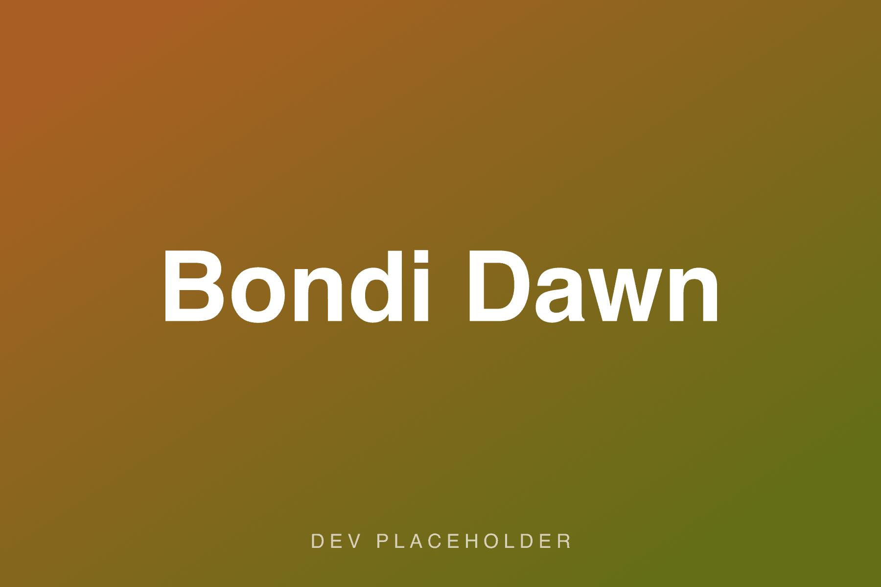 Bondi Dawn