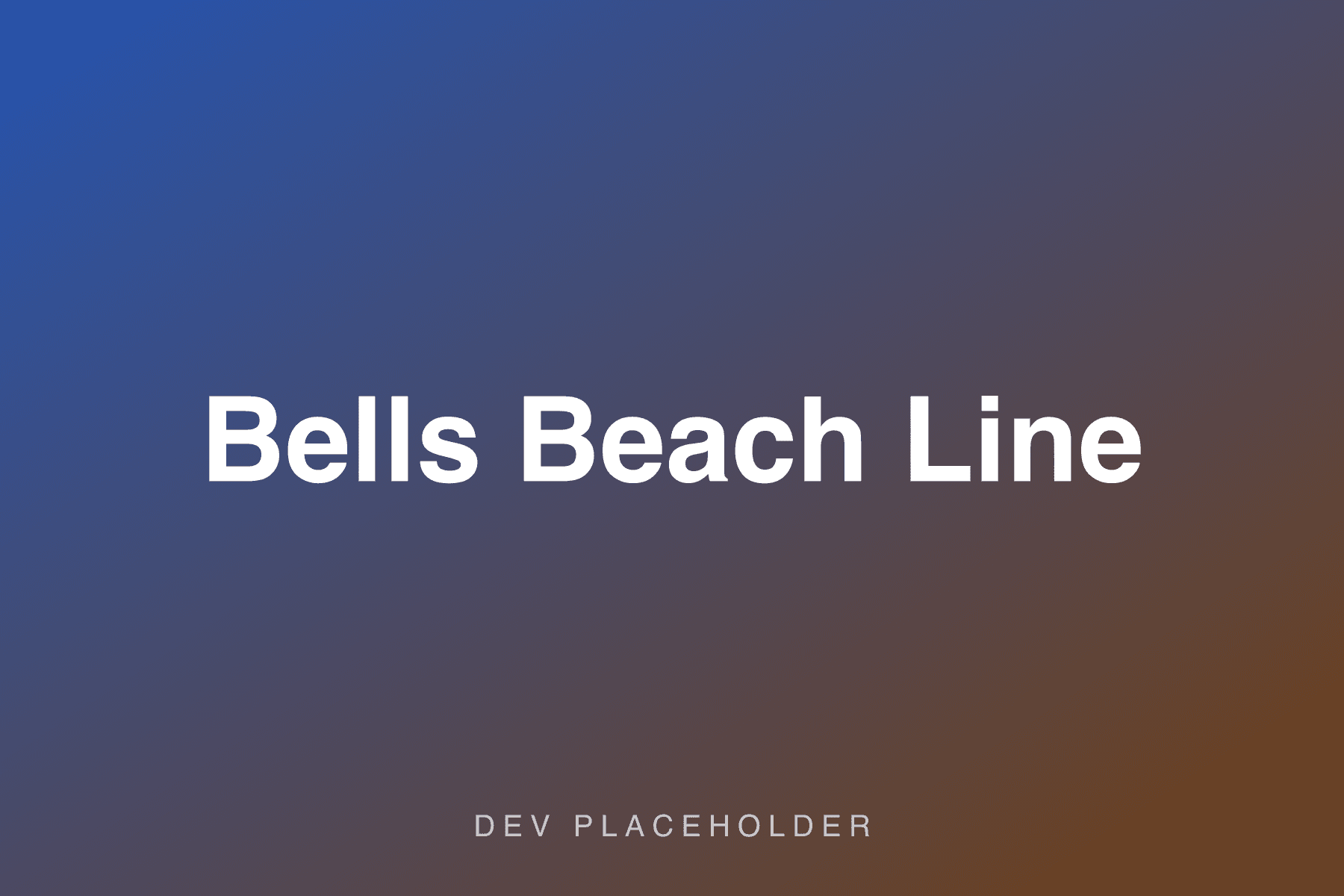 Bells Beach Line