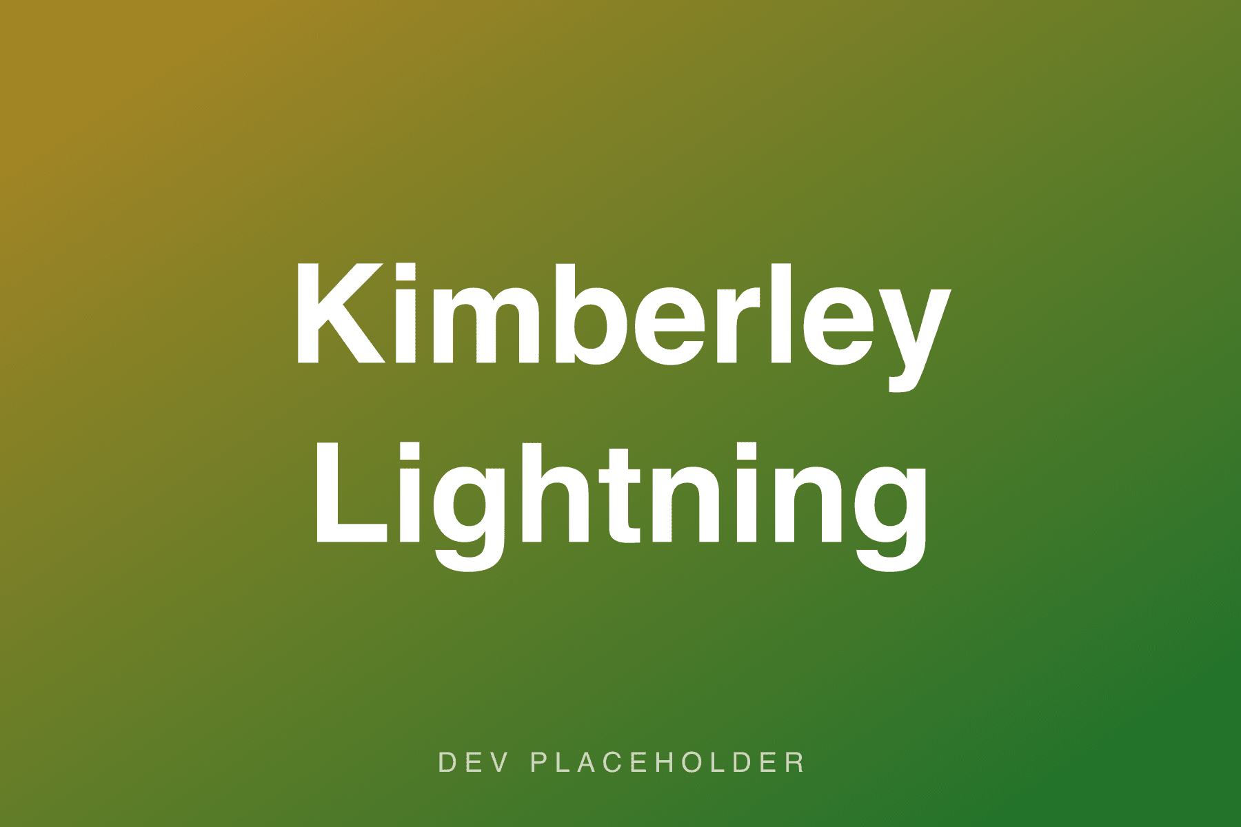 Kimberley Lightning
