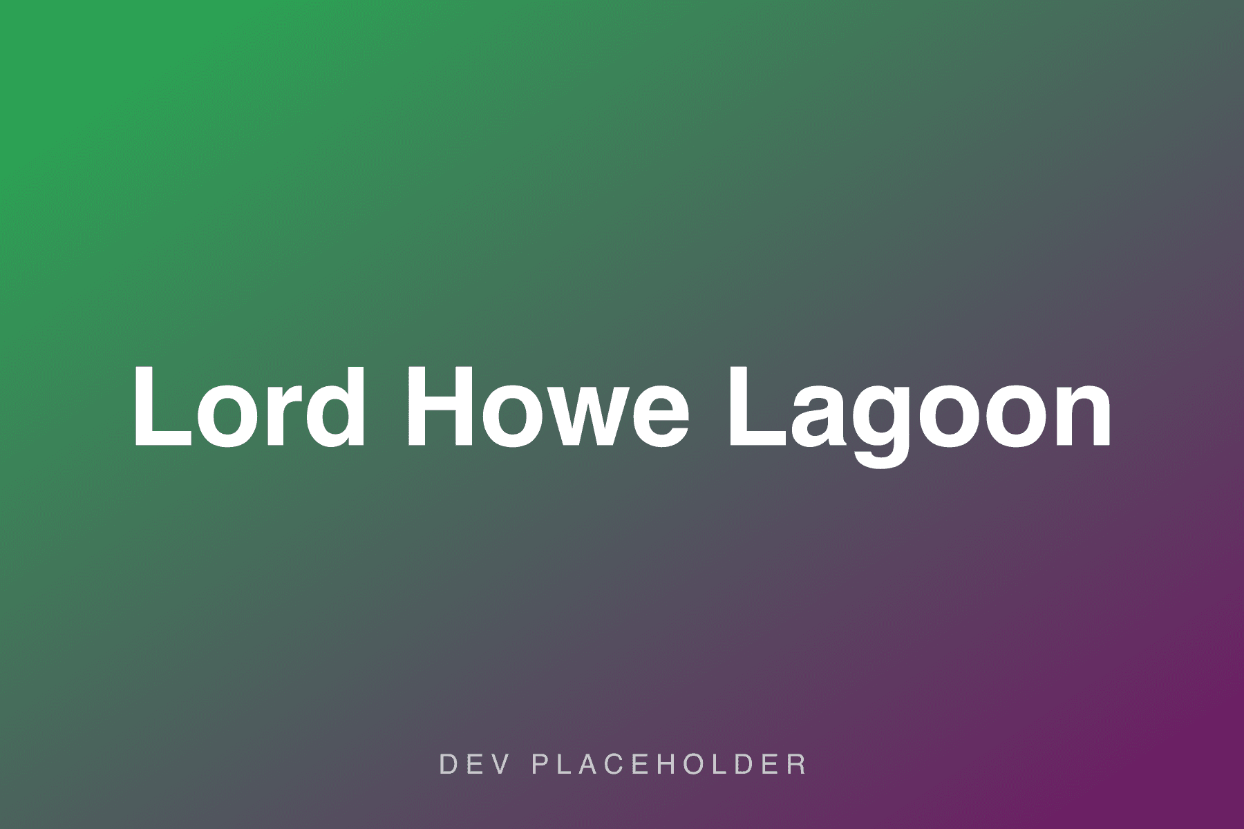 Lord Howe Lagoon