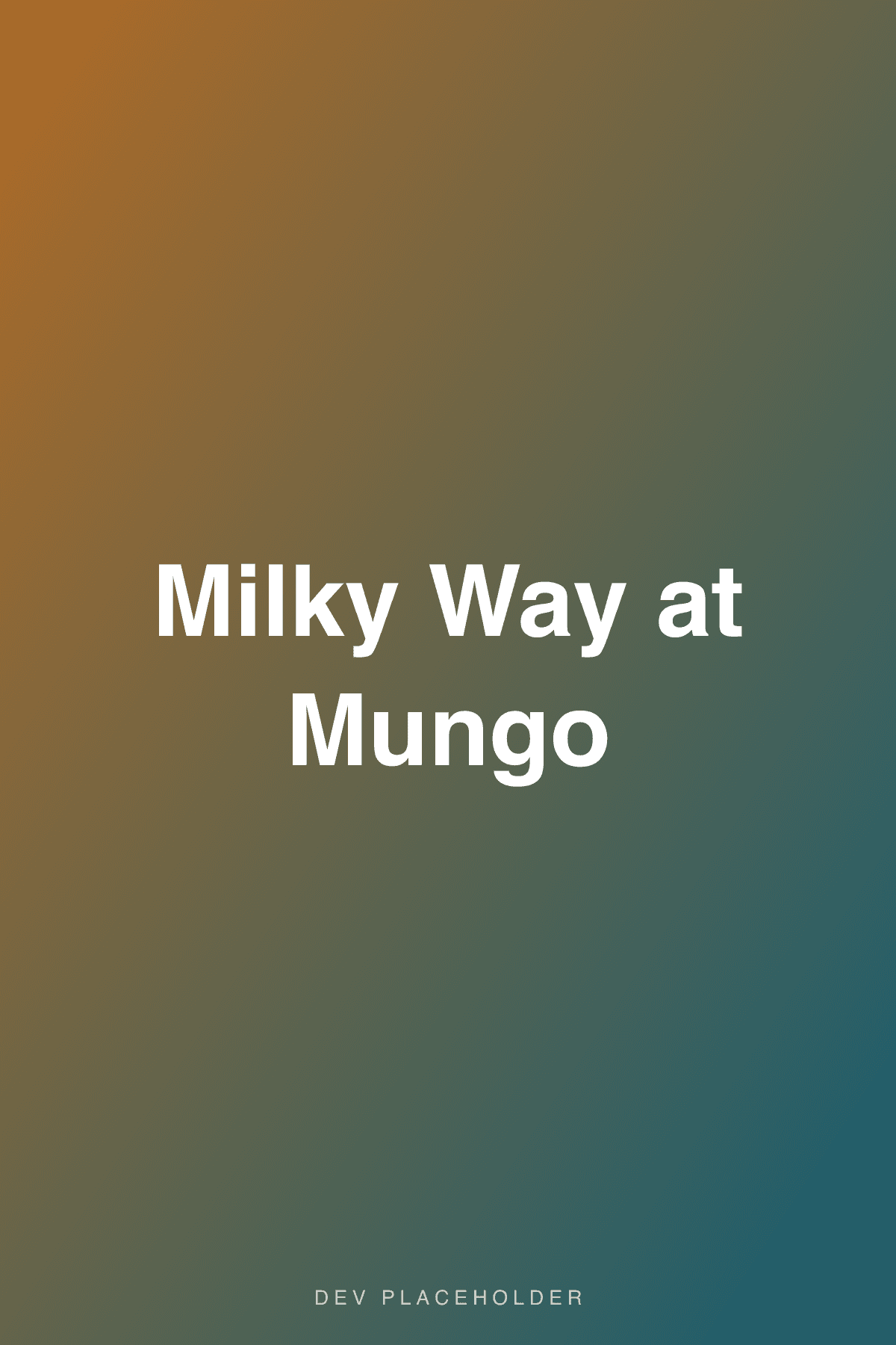 Milky Way at Mungo